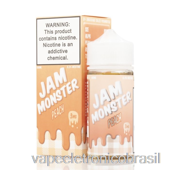 Vape Eletrônico Pêssego - Jam Monster - 100ml 6mg